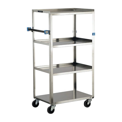 4-Shelf Stainless Steel Linen Cart, 200-lb. Capacity