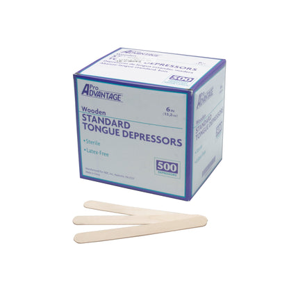 Tongue Depressor, Sterile, 6"L, 500/Box