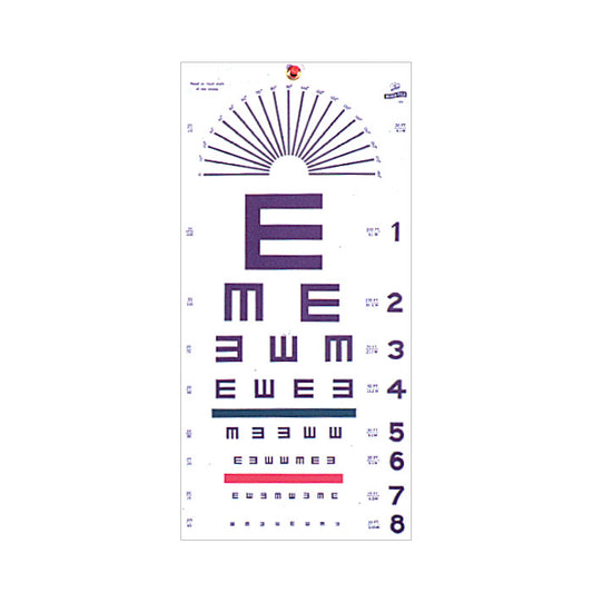 Illiterate/Tumbling E Hanging Eye Chart