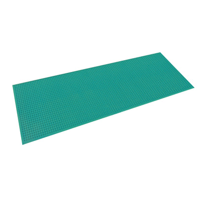 The ERGOMAT Hygiene Nitrile Floor Mat is a large, textured, turquoise mat designed for safety and comfort in hygiene-sensitive areas.