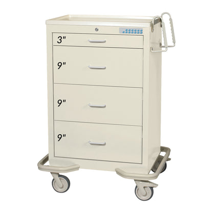 AliMed® Standard Series 4-Drawer Isolation Cart with Electronic Lock