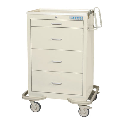 Standard Series 4-Drawer Isolation Cart, Electronic Lock, Solid Beige