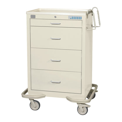 Standard Series 4-Drawer Isolation Cart, Proximity Lock, Two-Tone Beige