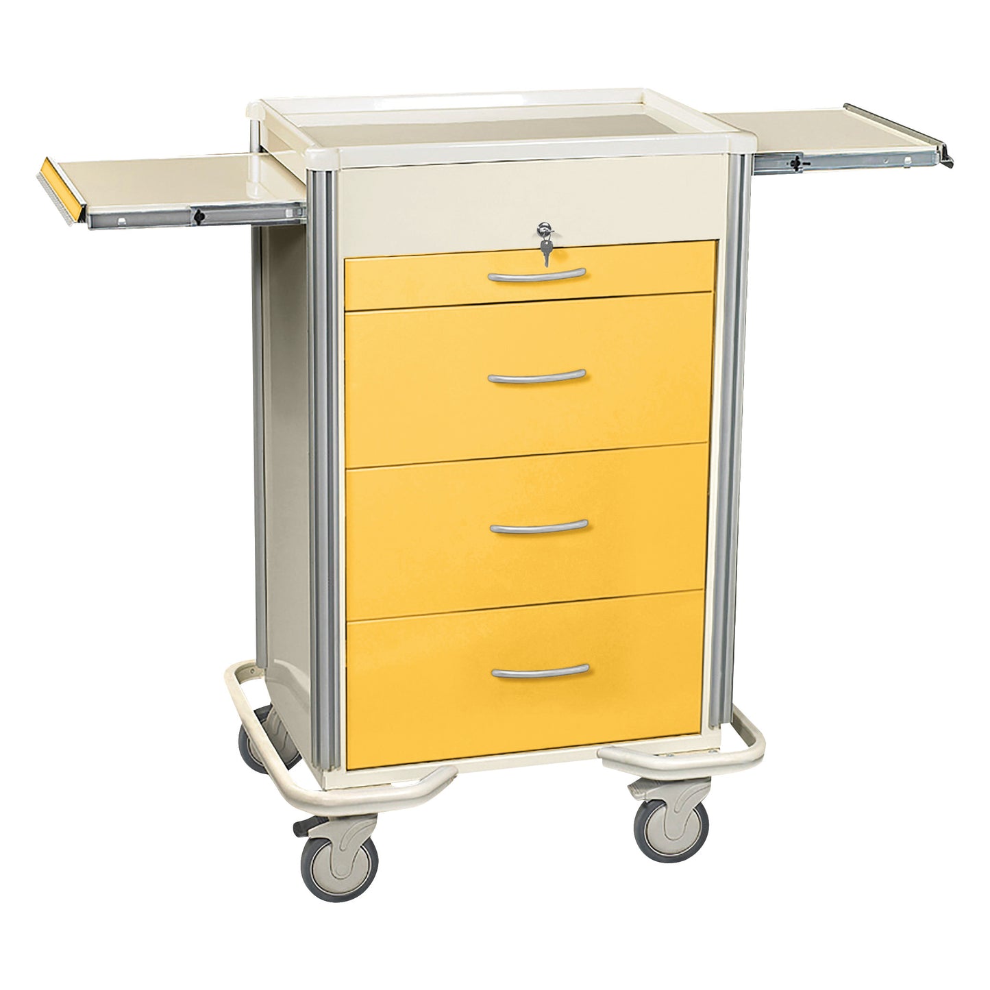 Select Series 4-Drawer Isolation Cart, Key Lock, Two-Tone Yellow