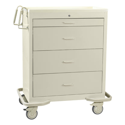 Wide Series 4-Drawer Isolation Cart, Electronic Lock, Two-Tone Beige