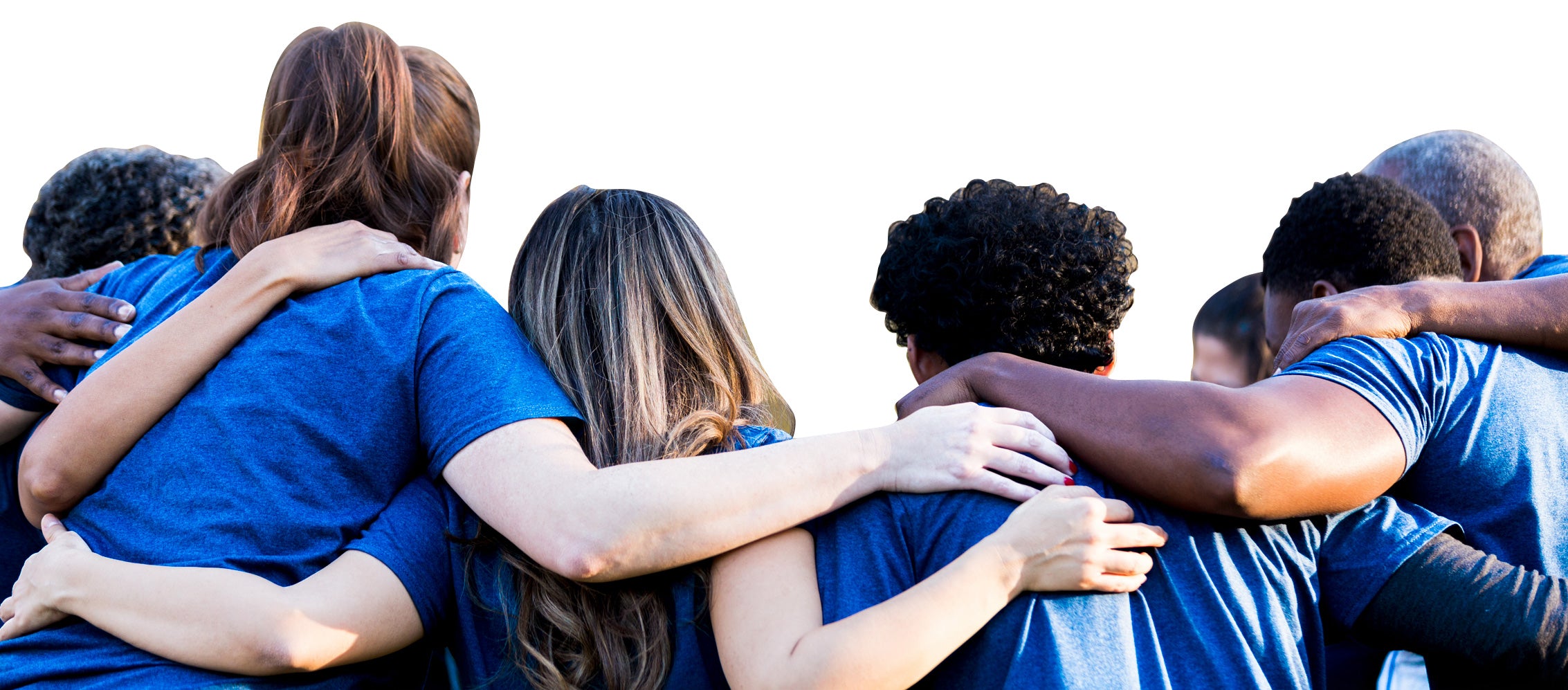group huddle of people