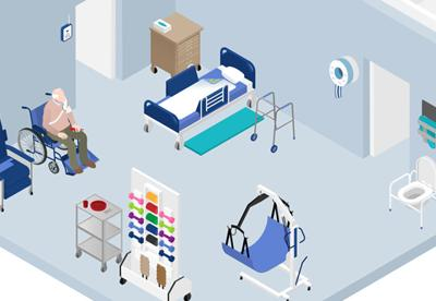 graphic of long term care room