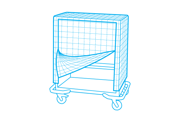 custom medical cart cover graphic outline