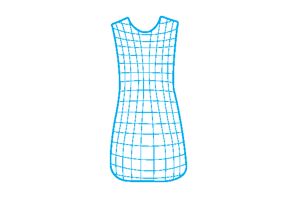 custom radiation apron graphic outline